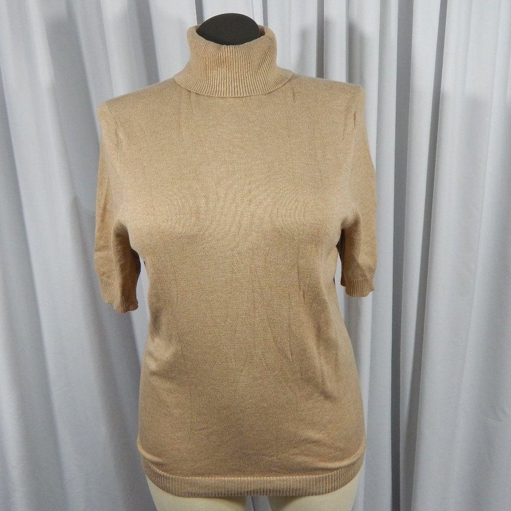 NWOT Keyhole Back Short Sleeve Turtleneck ~14/16